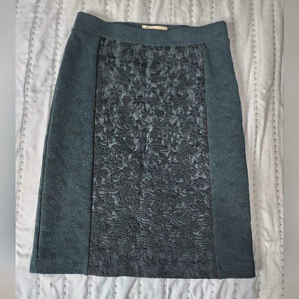 Anthropologie Moulinette Soeurs green pencil skirt